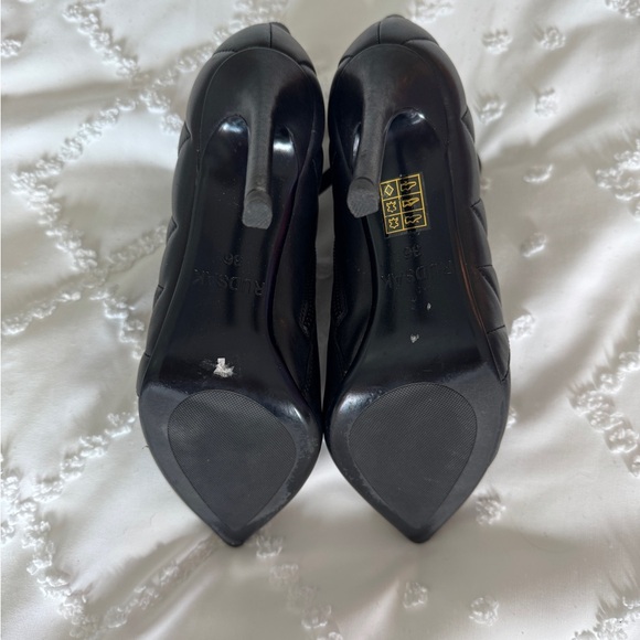 RUDSAK Black Leather Heeled Ankle Boots - Picture 5 of 5